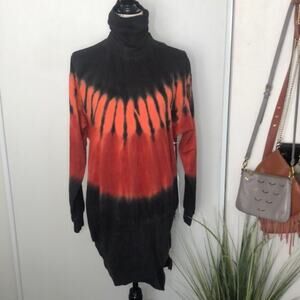 NWT! Young Fabulous & Broke Asymmetrical Tie Dye Sweatshirt Dress Size Small